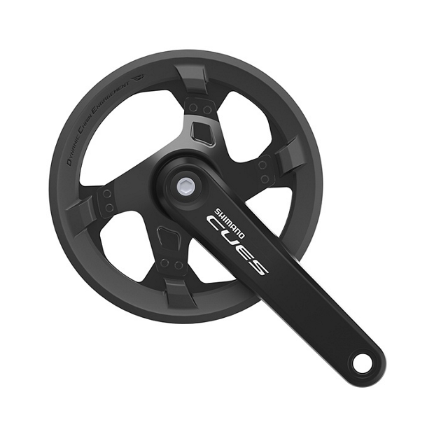 Shimano CUES U4000 Single Chainring MTB Crankset 42 Teeth with Chain Guard