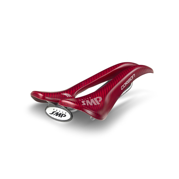 SMP Carbon Inox Rail Saddle - 129mm - Red