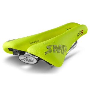 SMP TT5 Time Trial Saddle 141x251mm Stainless Steel Rails - Fluo Yellow