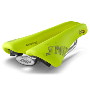 SMP TT4 Time Trial Saddle 136x246mm Stainless Steel Rails - Fluo Yellow