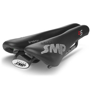 SMP Triathlon T5 Saddle 141x251mm Carbon Rails - Black