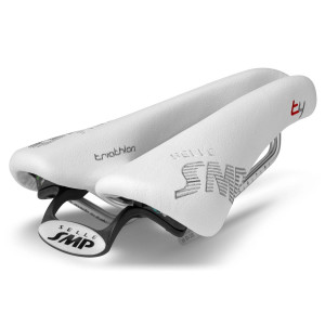 SMP Triathlon T4 Saddle 135x246mm Stainless Steel Rails - White