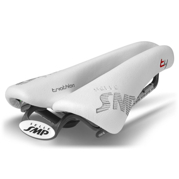 SMP Triathlon T4 Saddle 135x246mm Carbon Rails - White