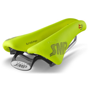 SMP Triathlon T3 Saddle 133x246mm Stainless Steel Rails - Fluo Yellow