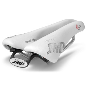 SMP Triathlon T3 Saddle 133x246mm Stainless Steel Rails - White