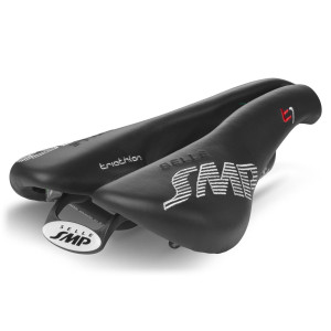 SMP Triathlon T1 Saddle 164x257mm Carbon Rails - Black