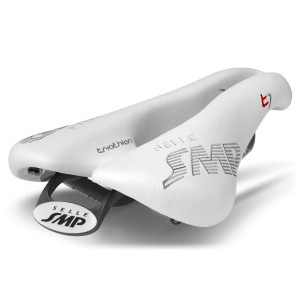 SMP Triathlon T1 Saddle 164x257mm Carbon Rails - White