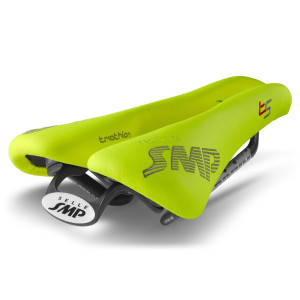 SMP Triathlon T5 Saddle 141x251mm Carbon Rails - Fluo Yellow