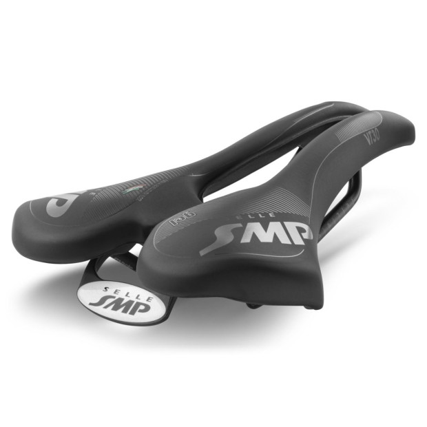 SMP VT30 Gel Road/MTB Saddle 155x283mm Stainless Steel Rails - Black