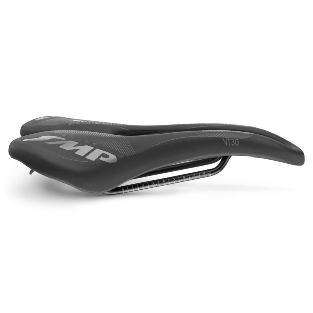 SMP VT30 Gel Road/MTB Saddle 155x283mm Stainless Steel Rails - Black