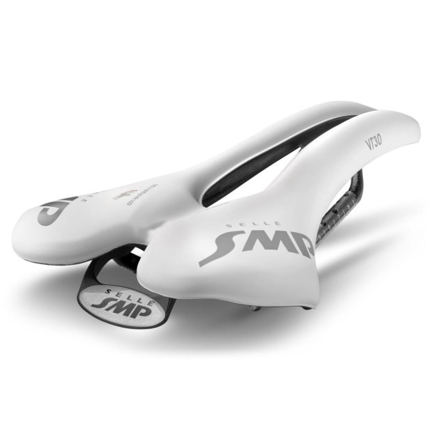 SMP VT30 Road/MTB Saddle 155x283mm Carbon Rails - White