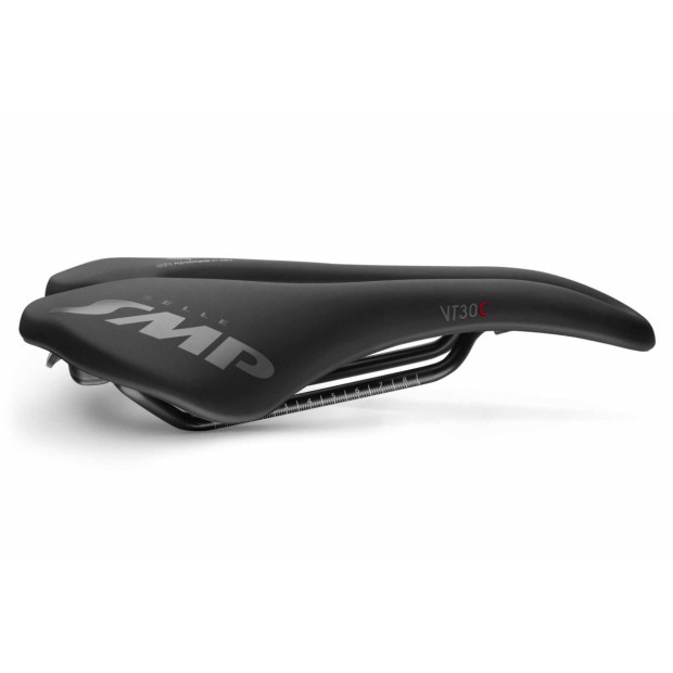 SMP VT30C Gel Road/MTB/Gravel Saddle 155x255mm Stainless Steel Rails - Black