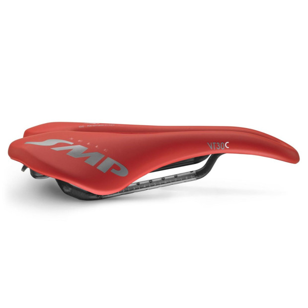 SMP VT30C Gel Road/MTB/Gravel Saddle 155x255mm Carbon Rails - Red