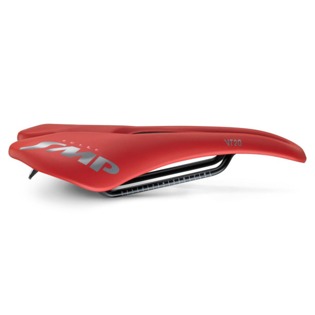 SMP VT20 Road/MTB/Gravel Saddle 142x280mm Stainless Steel Rails - Red