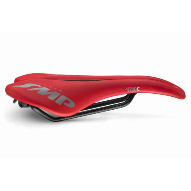 SMP VT20C Road/MTB/Gravel Saddle 144x255mm Stainless Steel Rails - Red