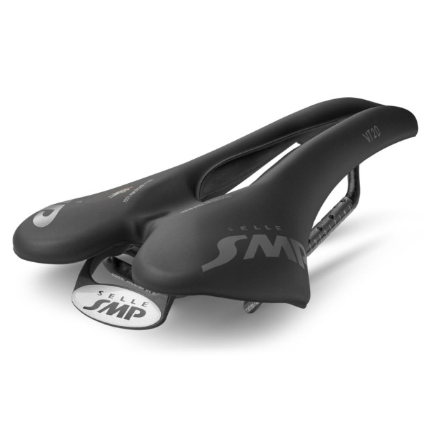 SMP VT20 Road/MTB/Gravel Saddle 142x280mm Carbon Rails - Black