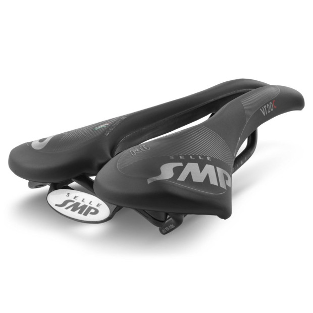 SMP VT20C Gel Road/MTB/Gravel Saddle 144x255mm Stainless Steel - Black