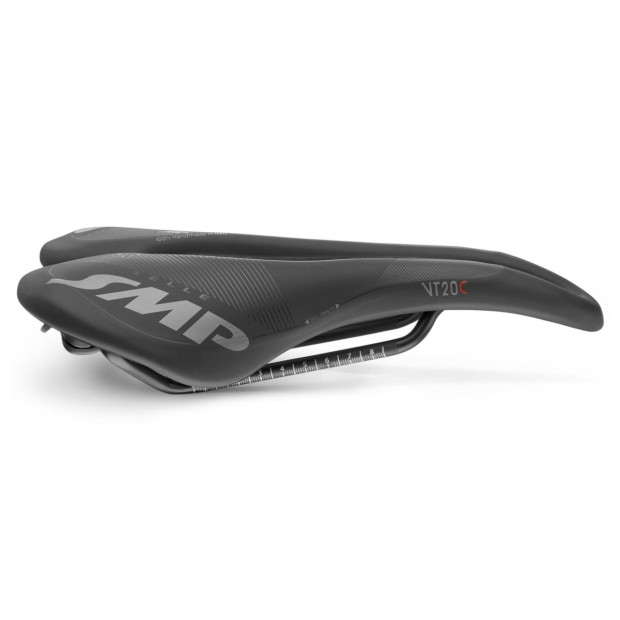 SMP VT20C Gel Road/MTB/Gravel Saddle 144x255mm Stainless Steel - Black