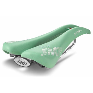 Saddle SMP Glider 266x136 mm Stainless Steel Rails - Celestial Green