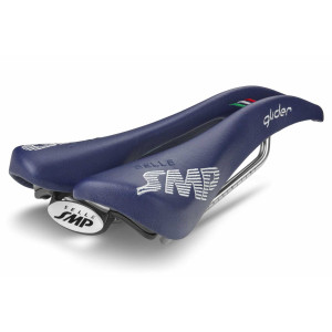 Saddle SMP Glider 266x136 mm Stainless Steel Rails - Blue