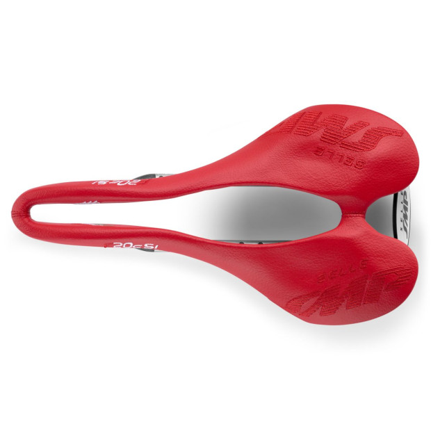 SMP F20Csi Saddle 135x250mm Carbon Rails - Red