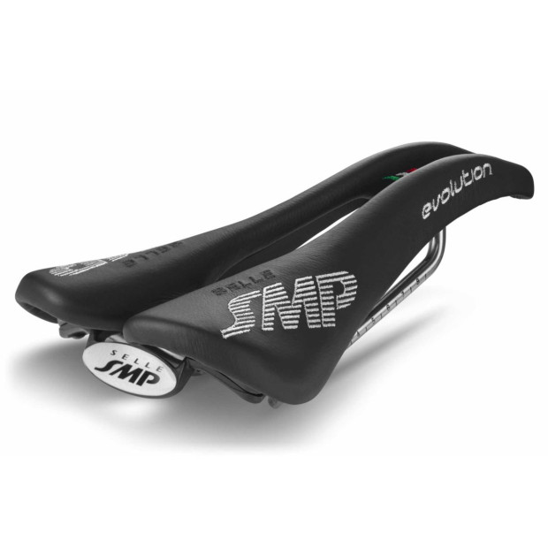 SMP Evolution Saddle 129x266mm Stainless Steel Rails - Black