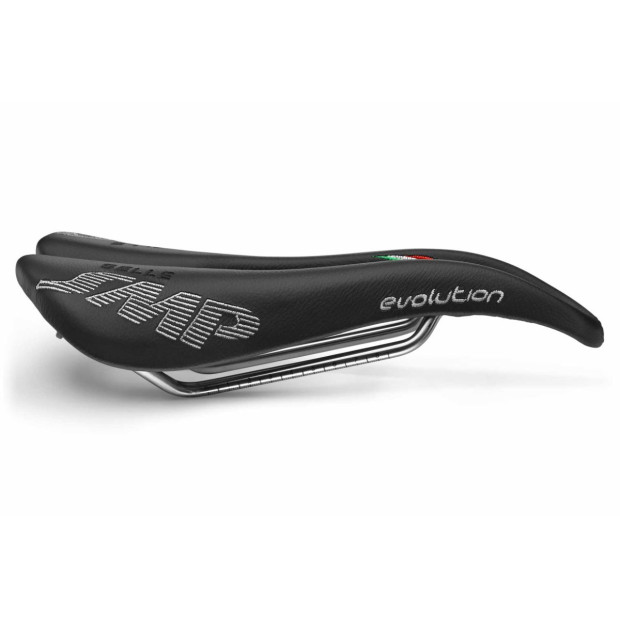 SMP Evolution Saddle 129x266mm Stainless Steel Rails - Black