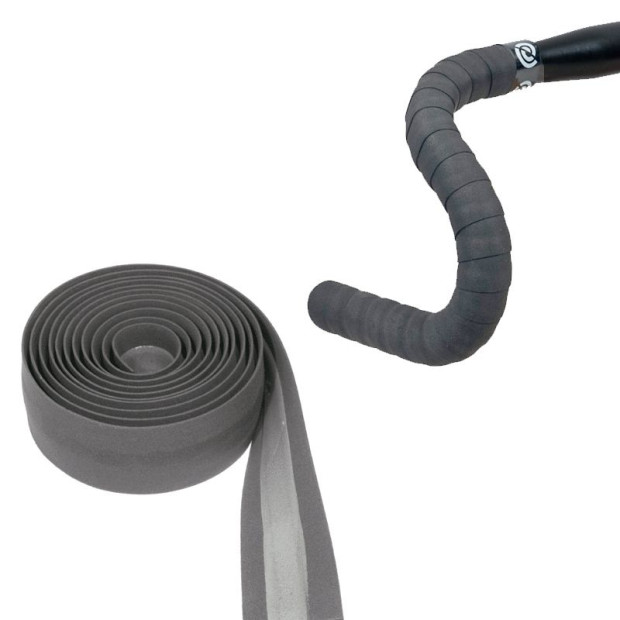 BikeRibbon Cork Gel Bar Tape - Dark Grey