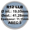 Enduro Bearings R12 LLB ABEC 3 Bearing 19.05x41.28x11.11mm