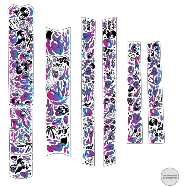 Slicy Sublimistick Colors Frame Protectors - Matt