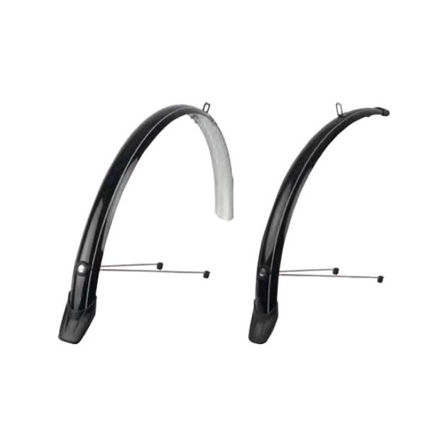 Pair of Polisport Towny Mudguards 28" 51mm - Black