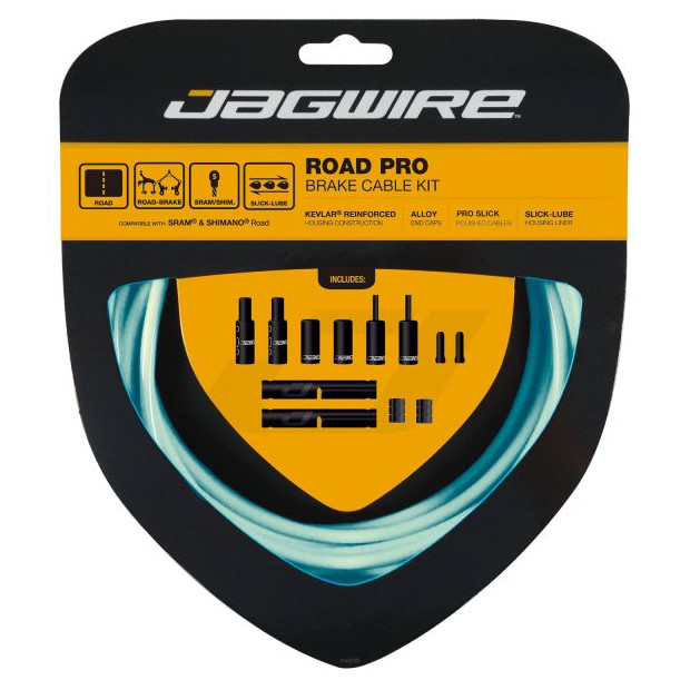 Jagwire Road Pro Cable and Housing Kit - Bianchi Celeste