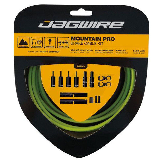 Jagwire Mountain Pro Cable and Housing Kit - Organic Green