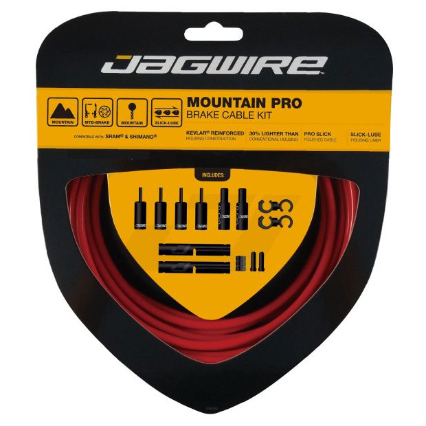 Jagwire Mountain Pro Cable and Housing Kit - Red