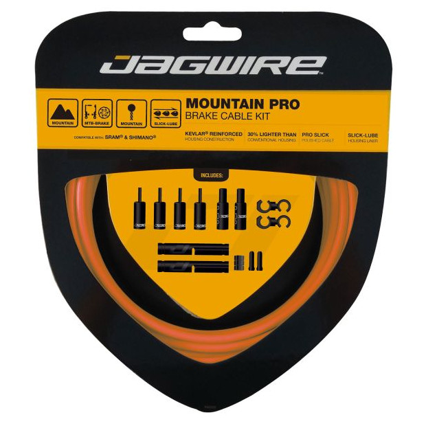 Jagwire Mountain Pro Cable and Housing Kit - Orange