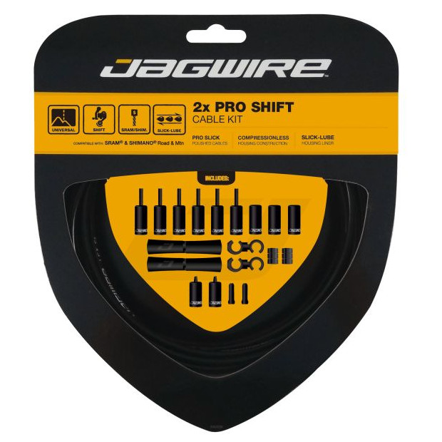 Jagwire 2X Pro Shift Cable and Housing Kit - Black