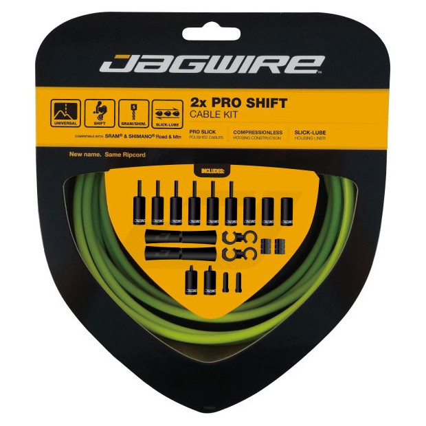 Jagwire 2X Pro Shift Cable and Housing Kit - Organic Green