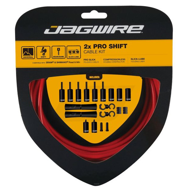 Jagwire 2X Pro Shift Cable and Housing Kit - Red