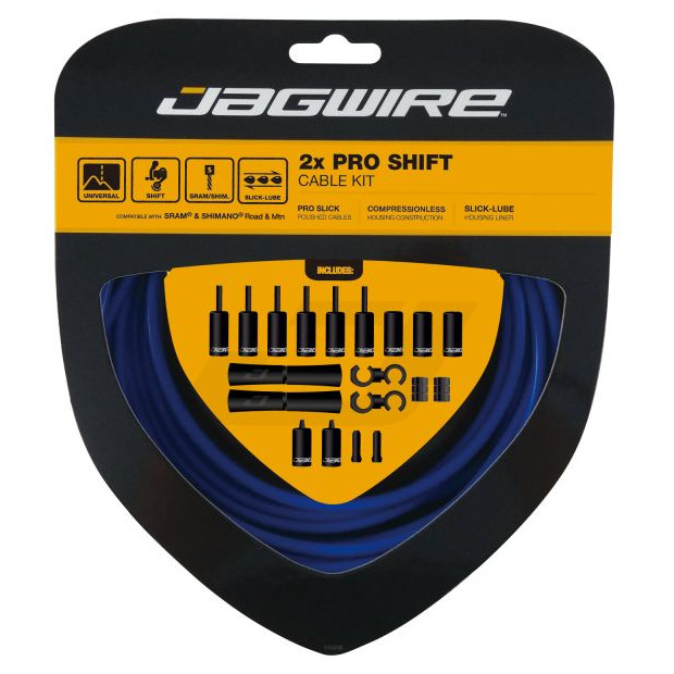 Jagwire 2X Pro Shift Cable and Housing Kit - Blue
