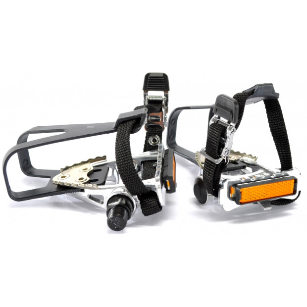 PNA C3502070 Road/Fixie Pedals With Integrated Toe-Clips