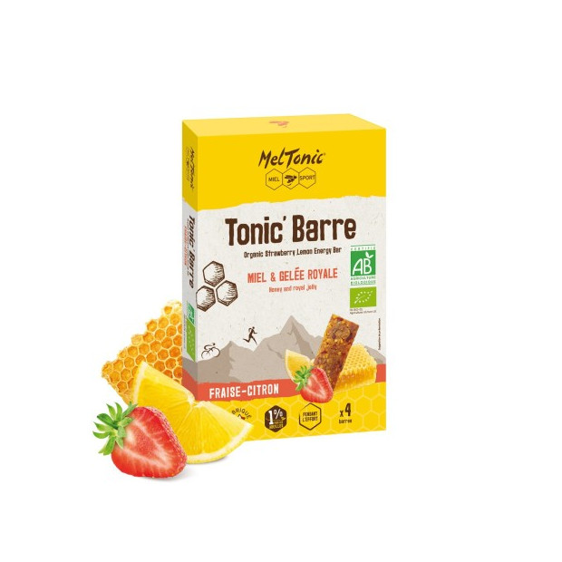 Meltonic Tonic Organic Energetic Bar Strawberry Lemon 4x25g