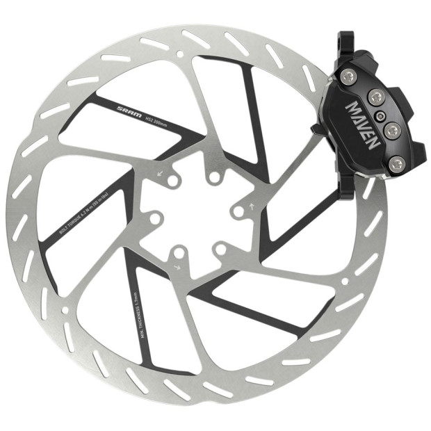 SRAM Maven Silver Front/Rear Hydraulic Disc Brake Black - 2000mm