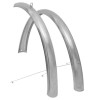 Pair of mudguards 26" 51mm - Inox Chrome