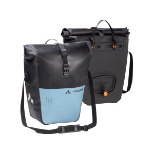 Pair of Vaude Aqua Back Color Rear Bike Panniers 48L Recycled Material - Nordic Blue/Black