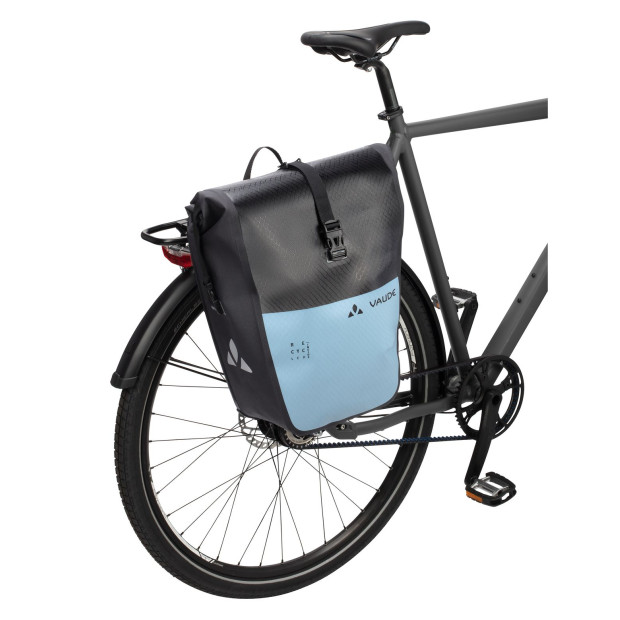 Pair of Vaude Aqua Back Color Rear Bike Panniers 48L Recycled Material - Nordic Blue/Black