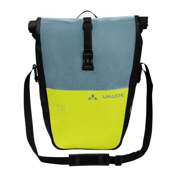 Pair of Vaude Aqua Back Color Rear Bike Panniers 48L Recycled Material - Nordic Blue/Bright Green