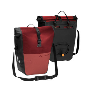 Pair of Vaude Aqua Back Color Rear Bike Panniers 48L Recycled Material - Red
