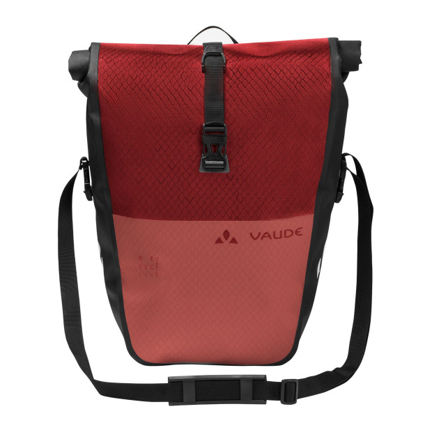 Pair of Vaude Aqua Back Color Rear Bike Panniers 48L Recycled Material - Red