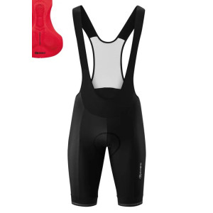 Gonso Sitivo Bib Shorts Sporty Position - Black/Red Insert