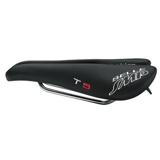 SMP Triathlon T5 Saddle 141x251mm Stainless Steel Rails - Black